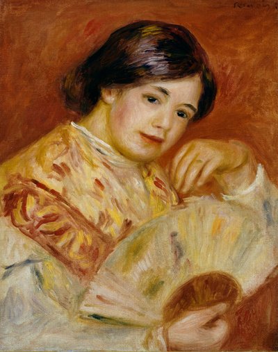 Coco with a Japanese Fan by Pierre Auguste Renoir