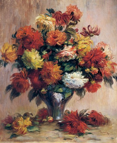 Dahlias by Pierre Auguste Renoir