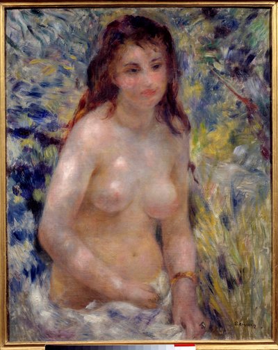 Study of torso, sunlight effect. Painting by Pierre Auguste Renoir by Pierre Auguste Renoir