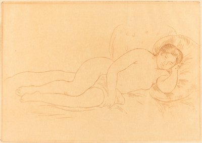 Female Nude Reclining by Pierre Auguste Renoir