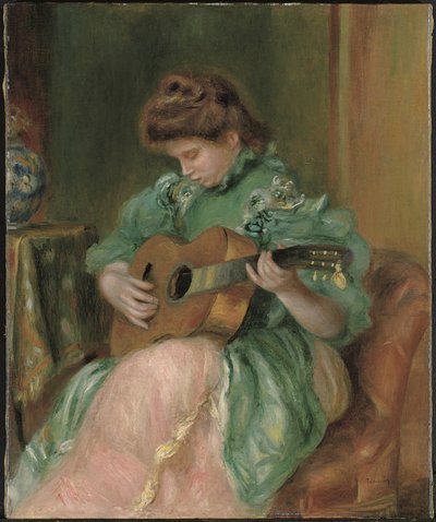 Woman with a Guitar (c. 1896-1897) by Pierre Auguste Renoir