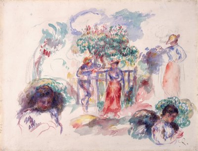 Figures Under a Tree, 1880-82 by Pierre Auguste Renoir
