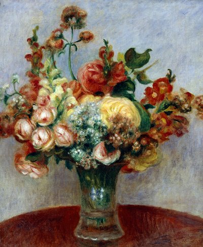 Flowers in a Vase by Pierre Auguste Renoir