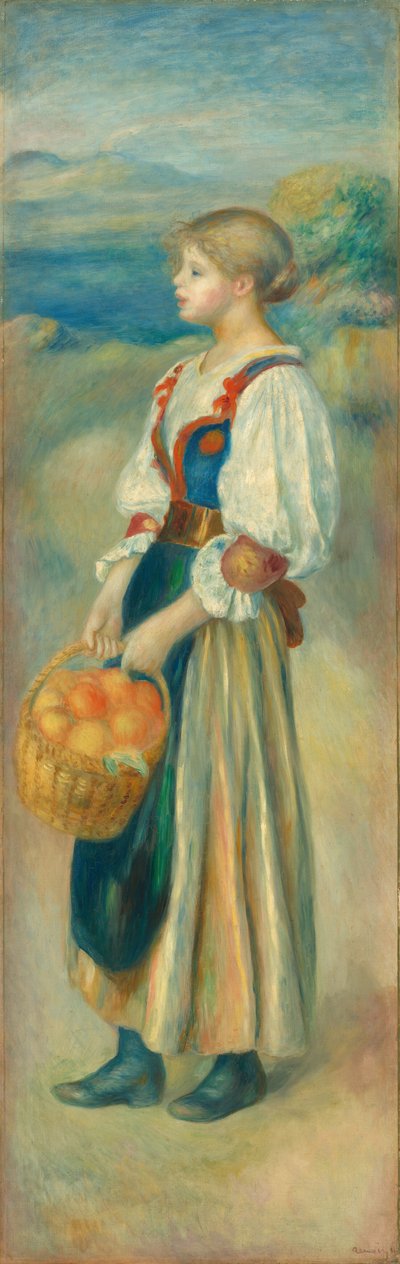 Girl with a Basket of Oranges, c. 1889 by Pierre Auguste Renoir