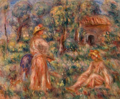 Girls in a Landscape by Pierre Auguste Renoir