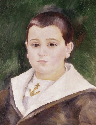 Head of a Young Boy in a Sailor Suit by Pierre Auguste Renoir