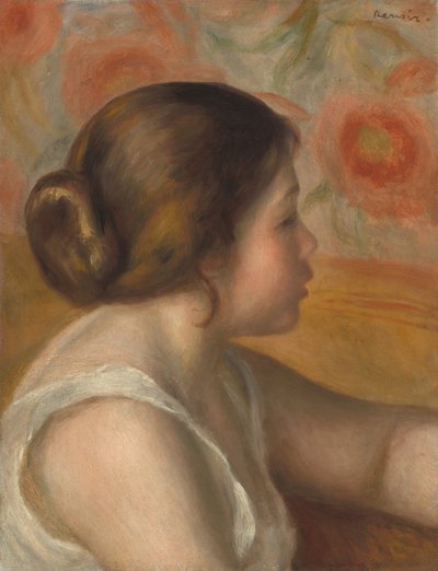 Head of a Young Girl, c. 1890 by Pierre Auguste Renoir