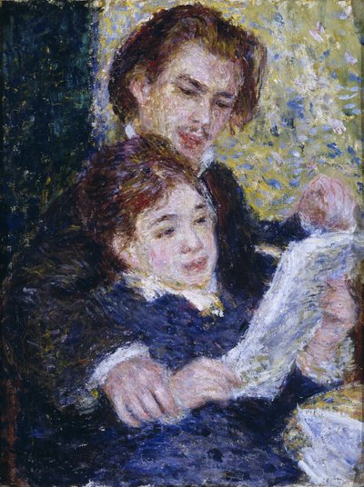 In the Studio: Georges Riviere and Marguerite Legrand by Pierre Auguste Renoir