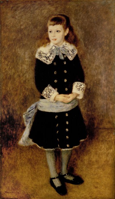 The Girl with the Blue Belt by Pierre Auguste Renoir