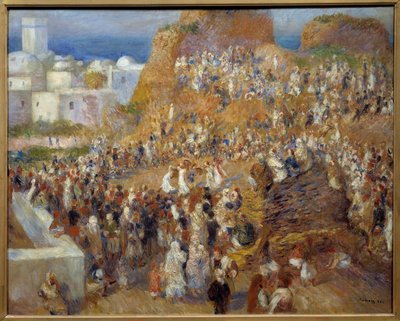 The mosque. Arab festival. Dance show and musicians in Algiers. Painting by Pierre Auguste Renoir by Pierre Auguste Renoir