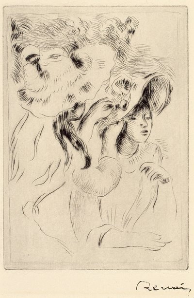 Pinning the Hat by Pierre Auguste Renoir