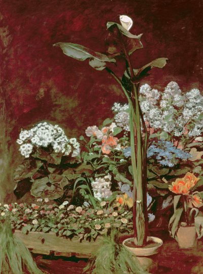Lily and Greenhouse Plants by Pierre Auguste Renoir