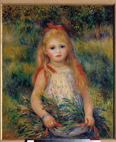Little girl with the sheaf by Pierre Auguste Renoir