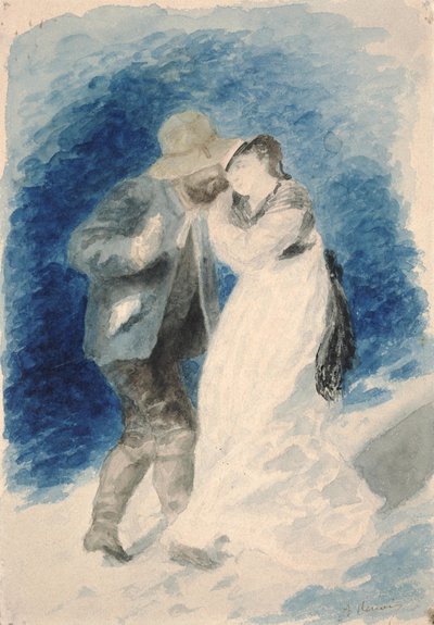 M. Jules Le Coeur and Mlle. Clemence Trehot by Pierre Auguste Renoir