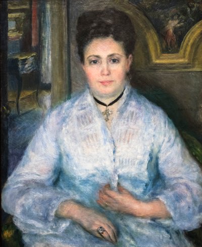Madame Victor Choquet in White by Pierre Auguste Renoir