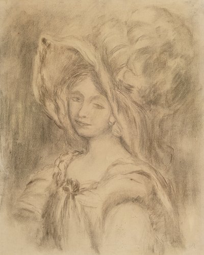 Mme Dieterle in a Hat by Pierre Auguste Renoir
