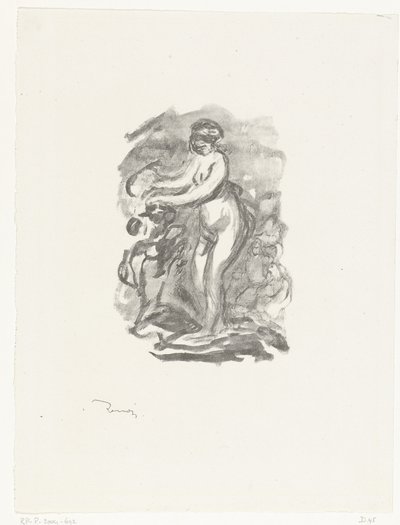 Naked Woman Standing Next to a Vine by Pierre Auguste Renoir