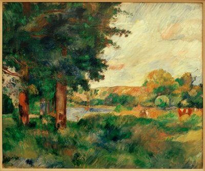 Landscape of Île-de-France with Large Trees by Pierre Auguste Renoir
