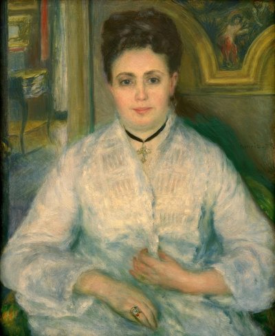 Portrait of Madame Victor Choquet in White by Pierre Auguste Renoir