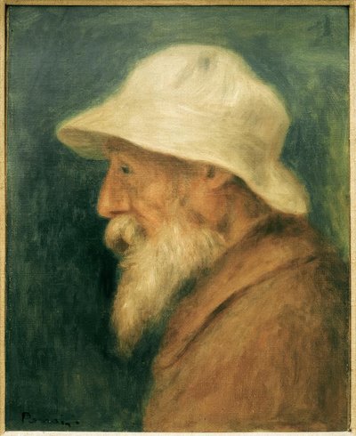 Portrait of the Artist with a White Hat by Pierre Auguste Renoir
