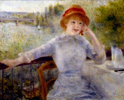 Portrait of Alphonsine Fournaise by Pierre Auguste Renoir