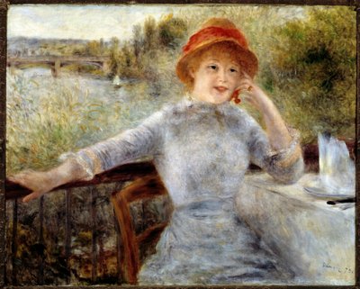 Portrait of Alphonsine Fournaise by Pierre Auguste Renoir