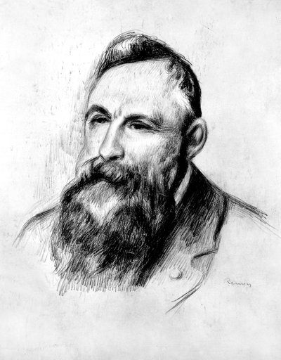Portrait of French sculptor Auguste Rodin, c.1914 by Pierre Auguste Renoir