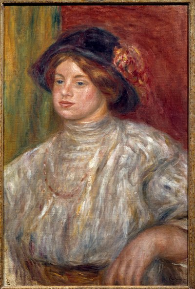 Portrait of Gabrielle with the Hat by Pierre Auguste Renoir