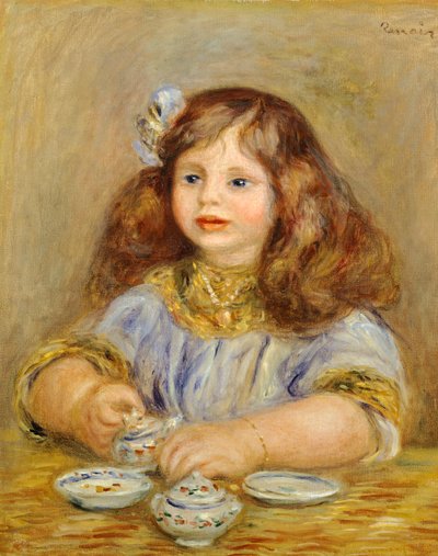 Portrait of Genevieve Bernheim de Villers, Future Countess Jean de la Chapelle by Pierre Auguste Renoir