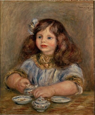 Portrait of Genevieve Bernheim de Villers, Future Countess Jean de la Chapelle by Pierre Auguste Renoir