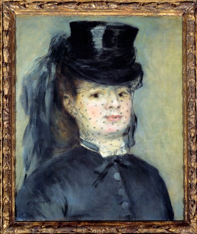 Portrait of Madame Darras, nee Henriette Oudiette, Wife of Captain Paul Darras (Study for the Amazon of 1873) by Pierre Auguste Renoir
