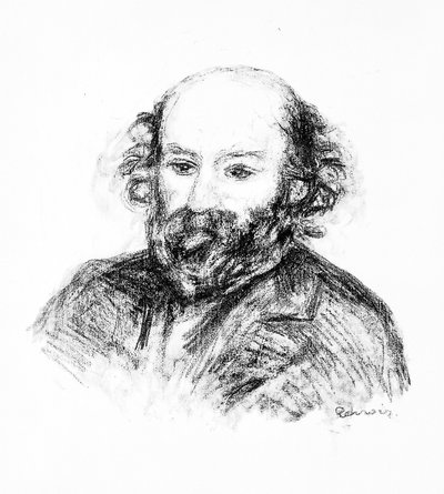 Portrait of Paul Cézanne by Pierre Auguste Renoir