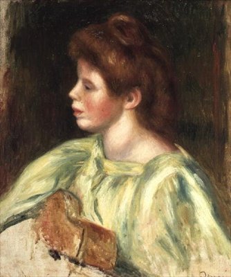 Portrait of a Woman Playing the Guitar by Pierre Auguste Renoir