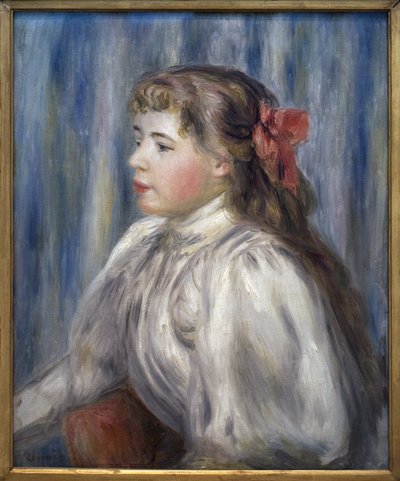 Portrait of a young girl by Pierre Auguste Renoir
