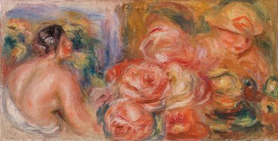 Roses and Small Nude by Pierre Auguste Renoir