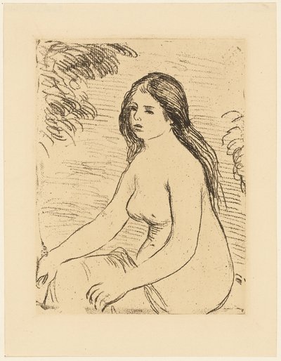 Seated Nude Woman by Pierre Auguste Renoir
