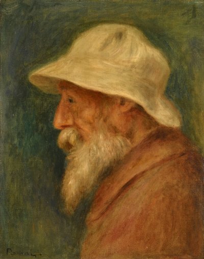 Self-Portrait with White Hat by Pierre Auguste Renoir