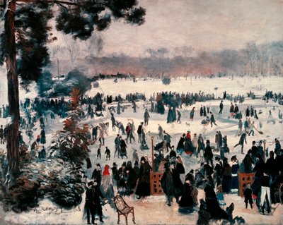 Skaters at the Bois de Boulogne in Paris by Pierre Auguste Renoir