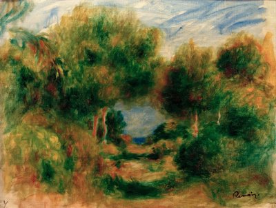 Exit from the Woods, Sea in the Background by Pierre Auguste Renoir