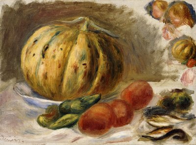 Still Life with Melon and Tomatoes by Pierre Auguste Renoir