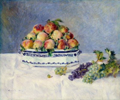 Still Life with Peaches and Grapes by Pierre Auguste Renoir