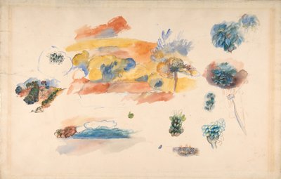 Studies of Landscape, Trees, and Exotic Fruit by Pierre Auguste Renoir