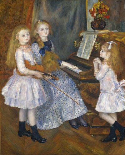 The Daughters of Catulle Mendès, Huguette, Claudine by Pierre Auguste Renoir