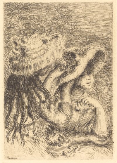 The Hat Pin by Pierre Auguste Renoir