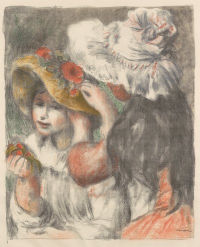 The Hat Pinned with Flowers Le Chapeau Épinglé, 1898 by Pierre Auguste Renoir