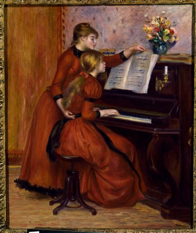 The Piano Lesson by Pierre Auguste Renoir