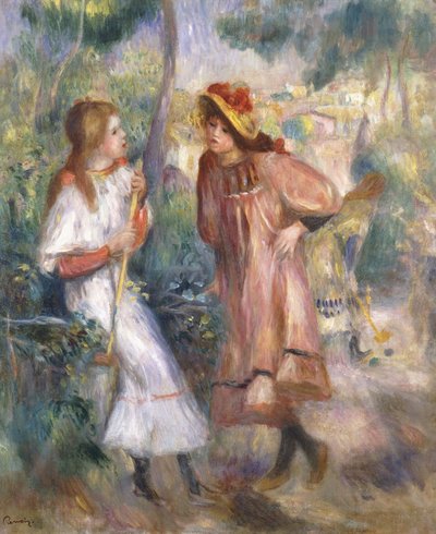 Two Girls in the Garden at Montmartre by Pierre Auguste Renoir
