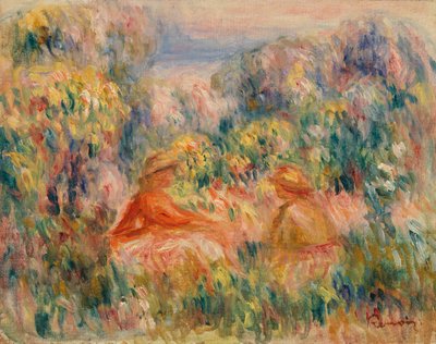 Two Women in a Landscape by Pierre Auguste Renoir