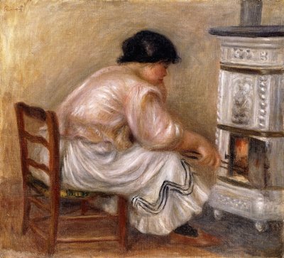 Woman at the Corner of the Stove by Pierre Auguste Renoir