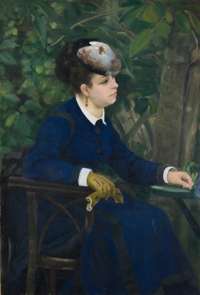 Woman in a Garden Woman with a Seagull Hat by Pierre Auguste Renoir